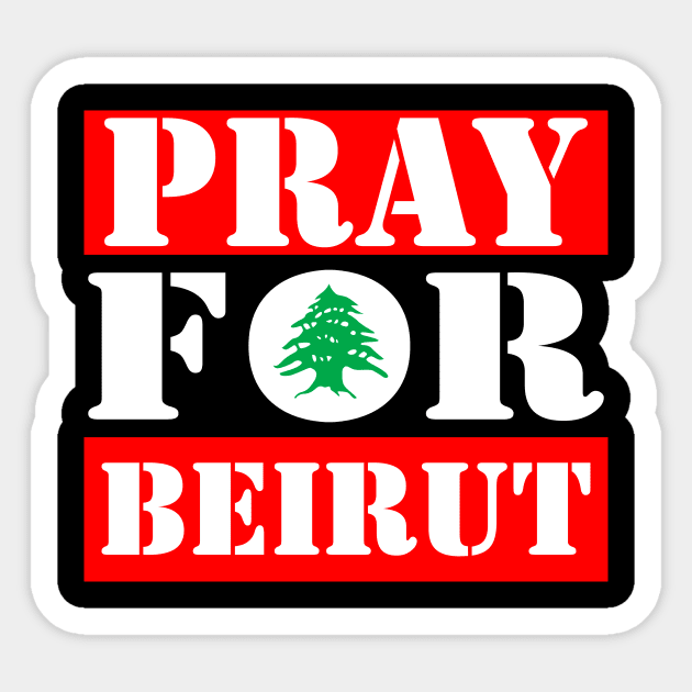 Pray for Beirut Sticker by hellocrazy